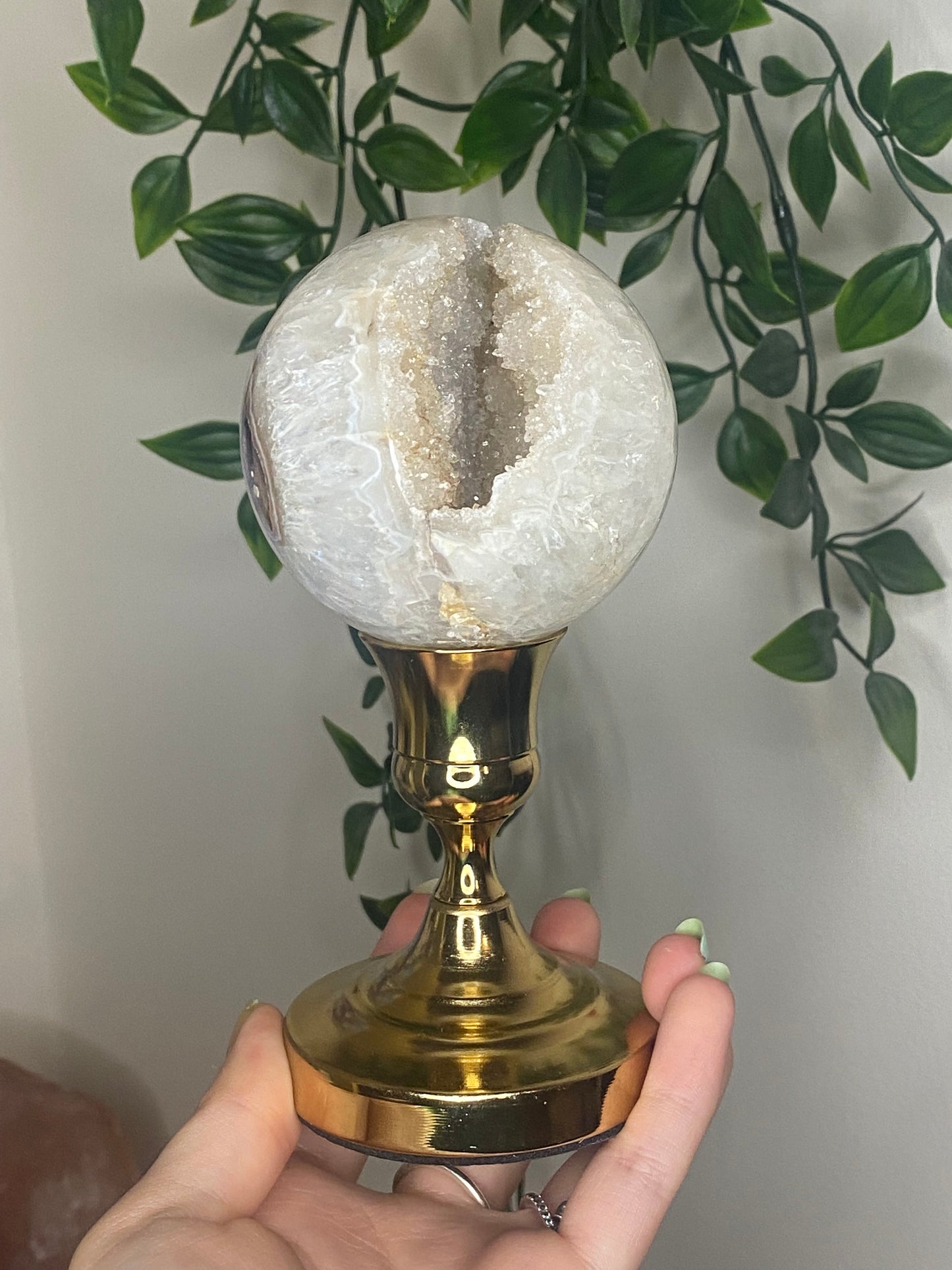 White agate sphere
