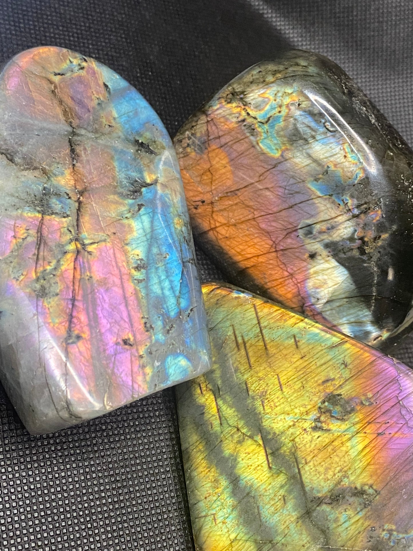 Labradorite rainbow double sided flash freeform