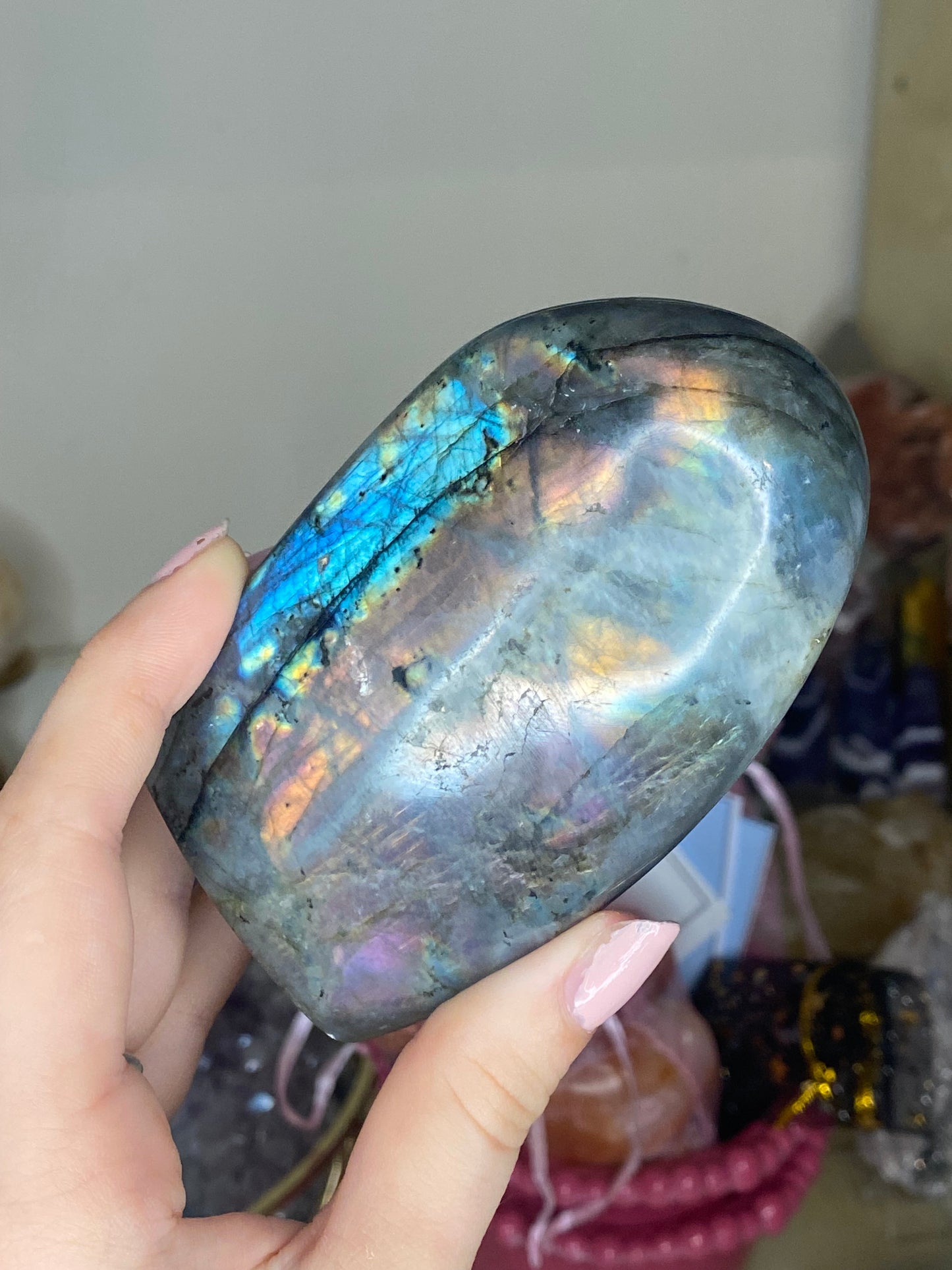 Labradorite rainbow double sided flash freeform