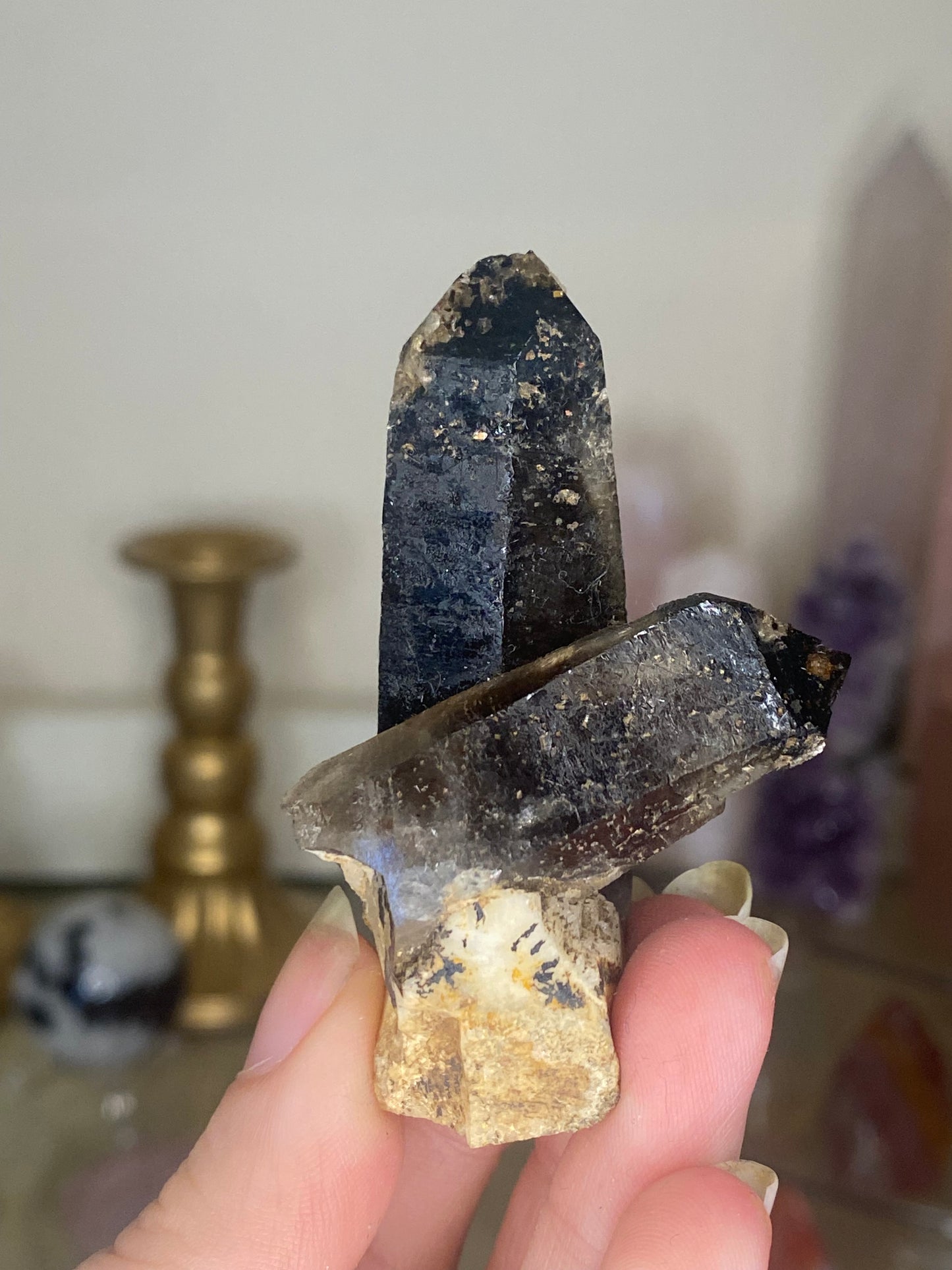 Malawi Smokey quartz twin