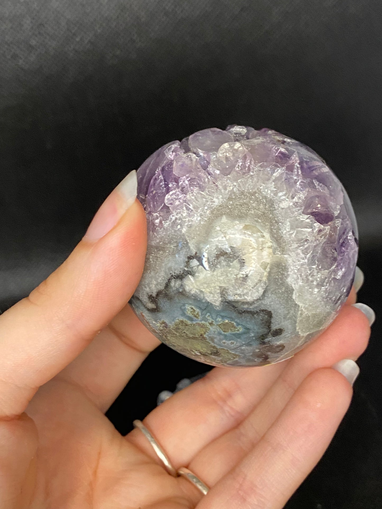 Amethyst sphere and stand