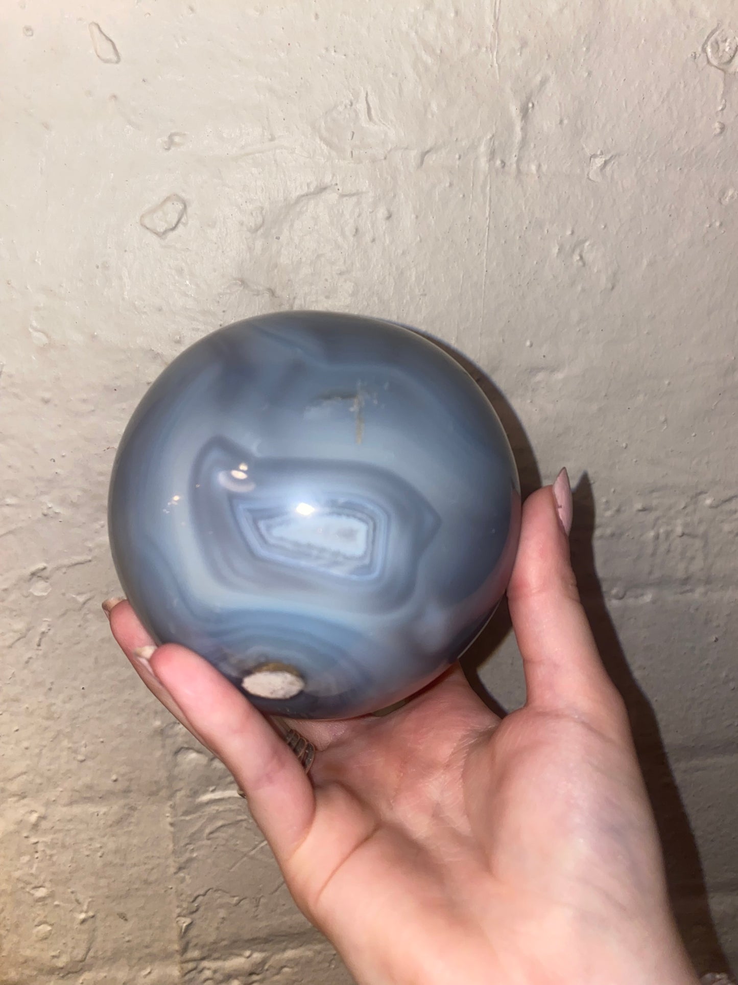 (50% off from £140!) 1.4kg XL blue agate sphere and stand