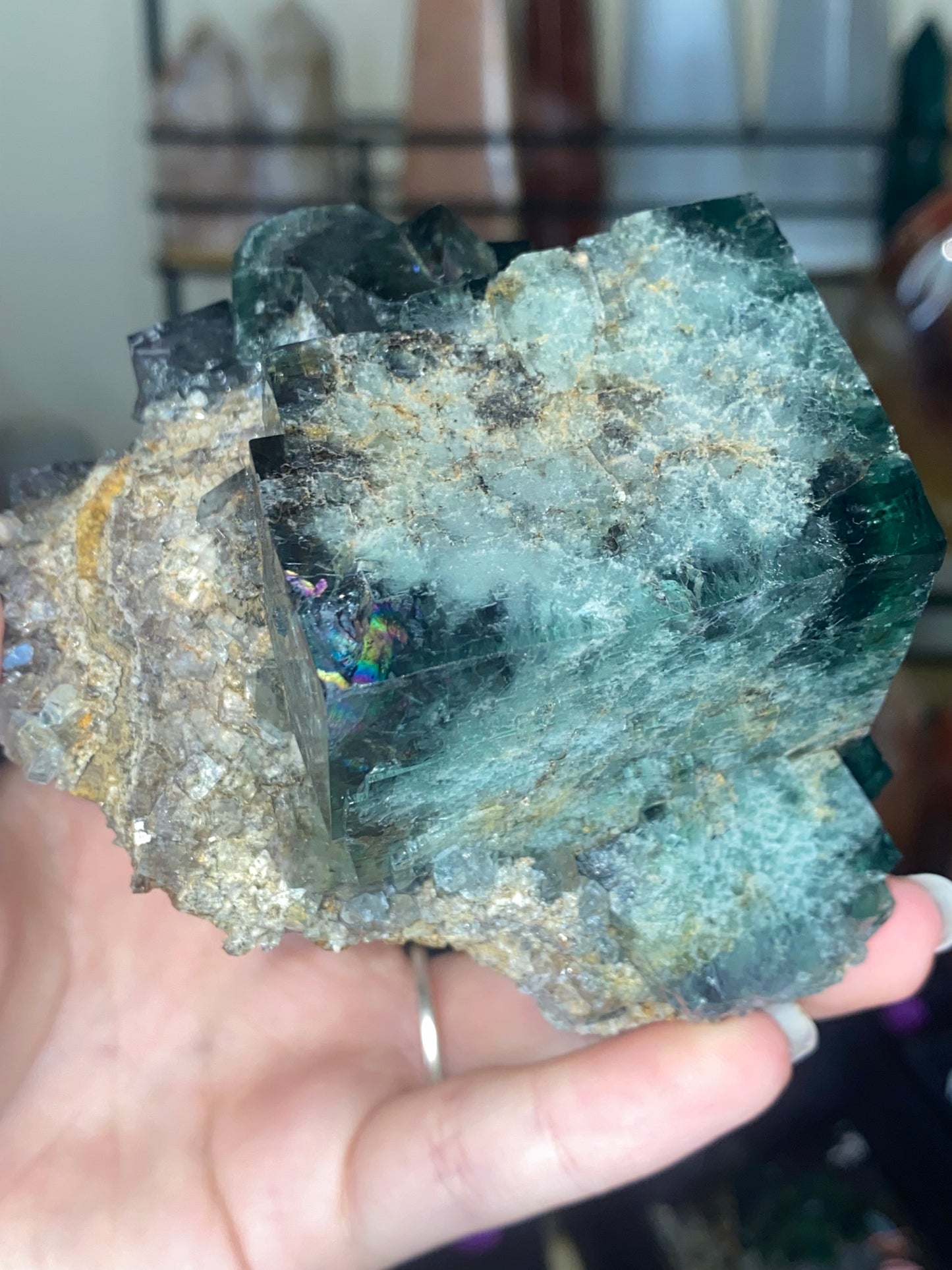 large Fairy Holes fluorite - Lady Annabella