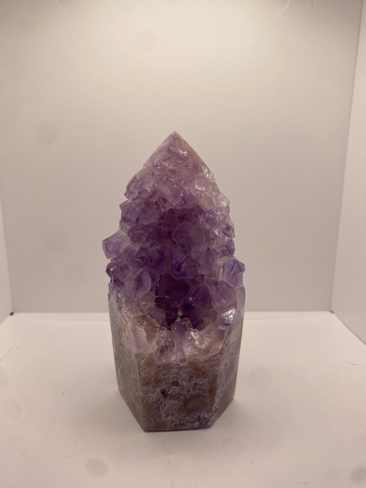 Large high grade pink amethyst tower