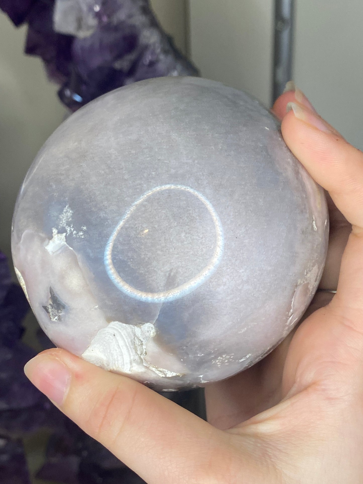 XL pink amethyst sphere