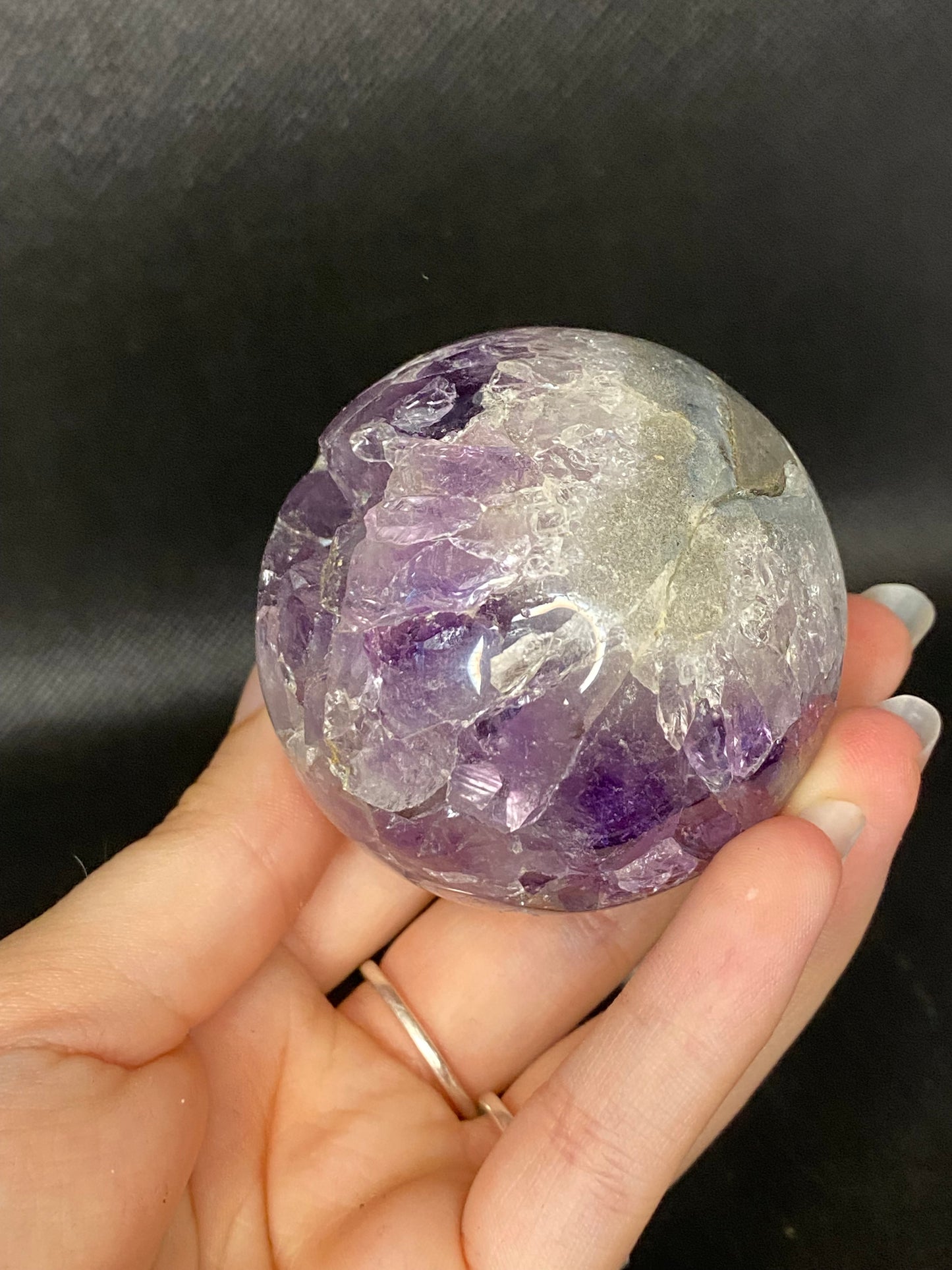 Amethyst sphere and stand