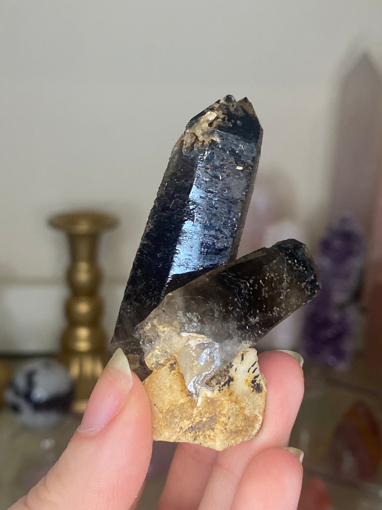 Malawi Smokey quartz twin