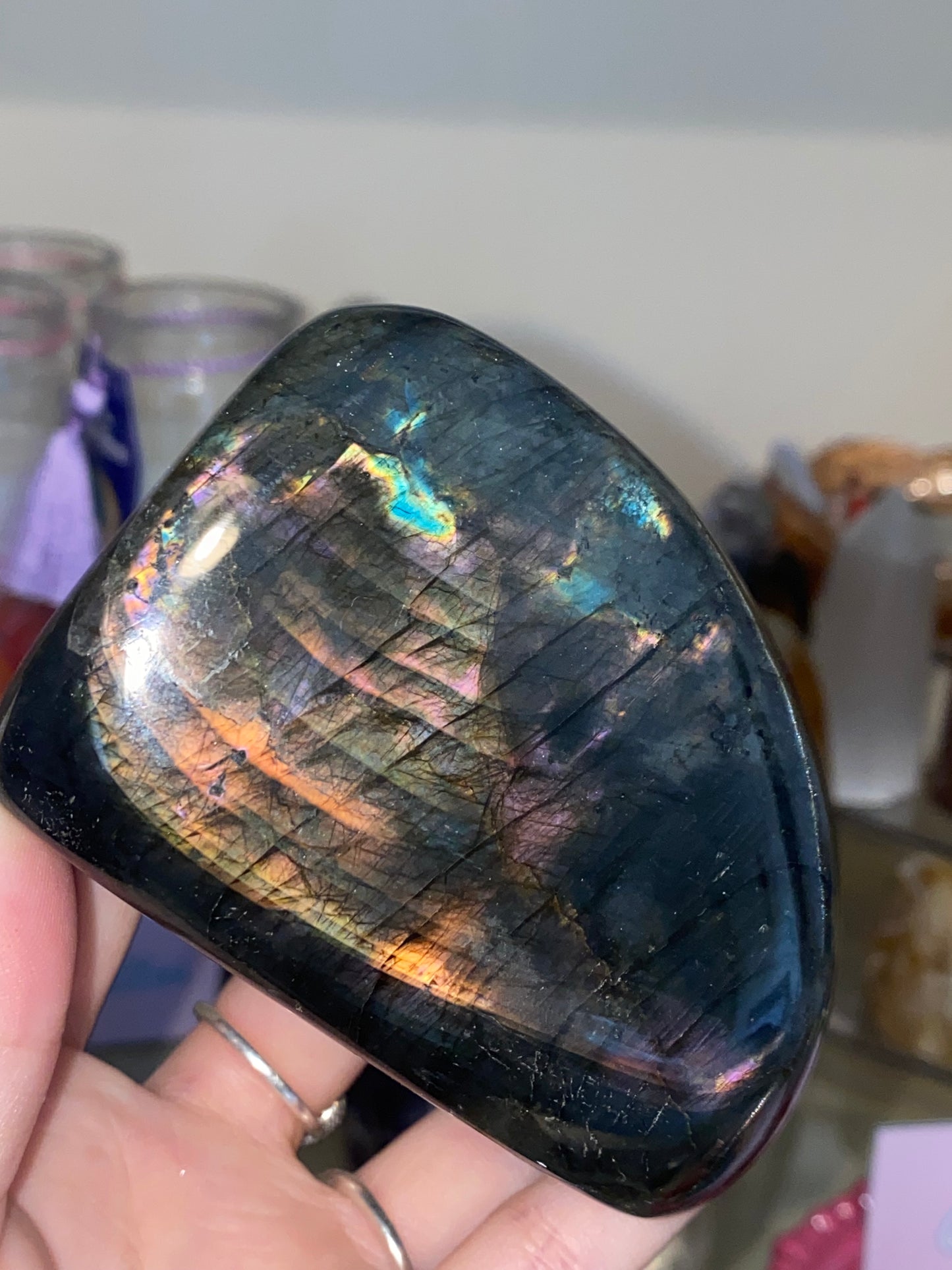 Rainbow labradorite freeform (410g)