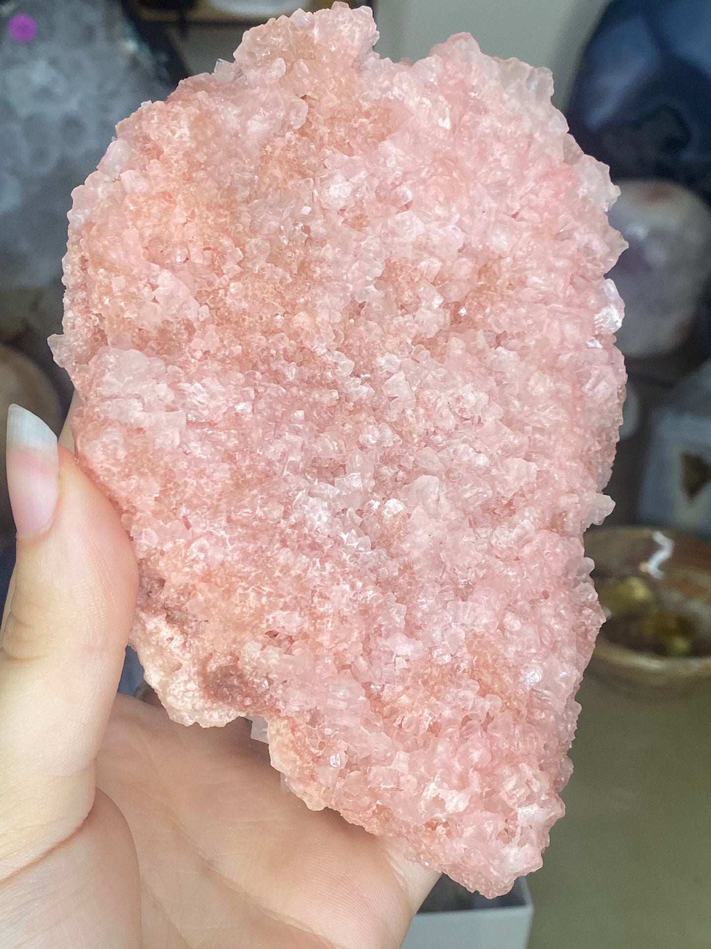 Pink halite large specimen