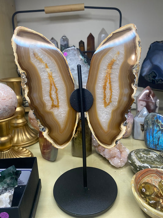 Agate wings and stand