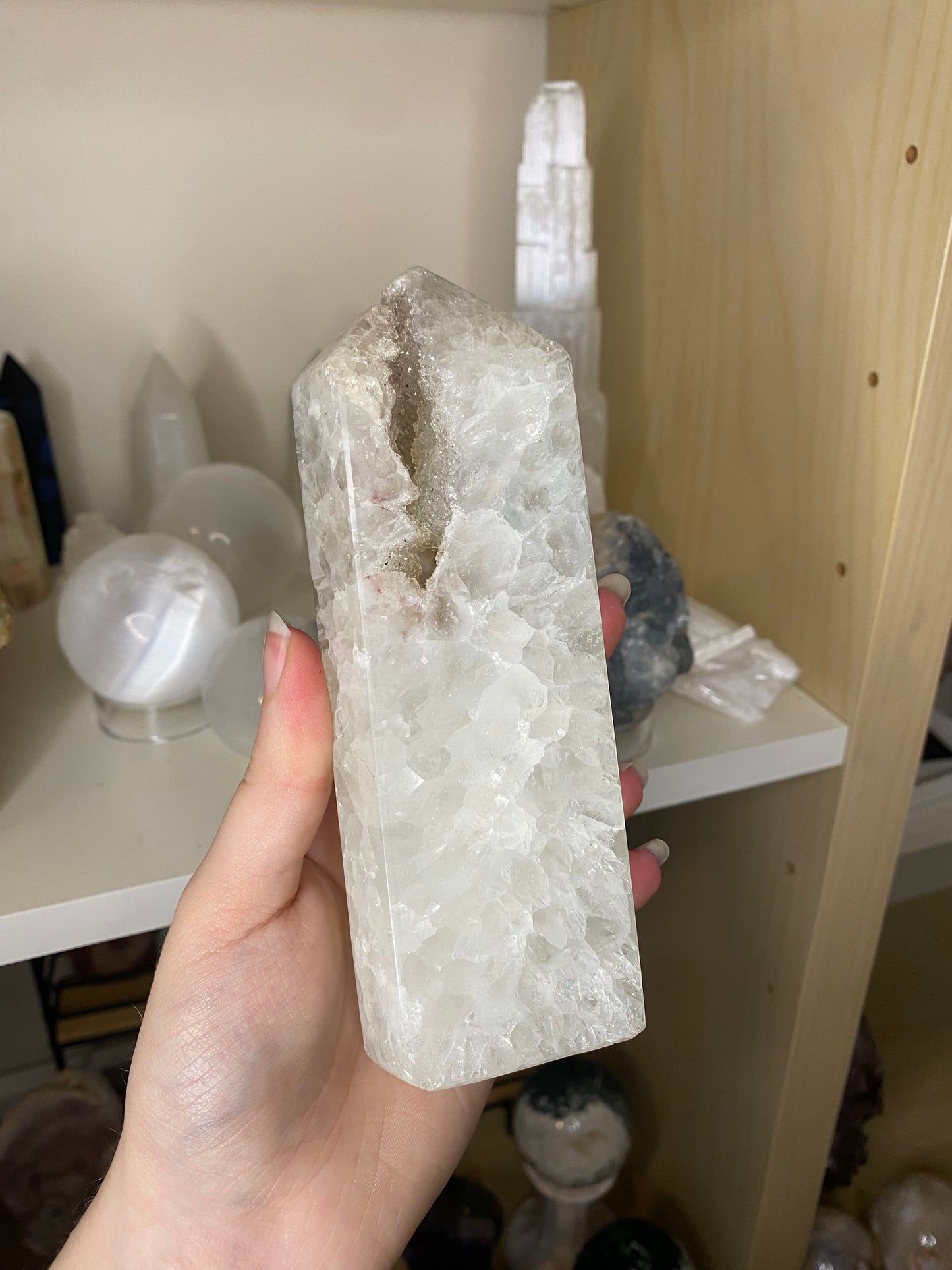 agate druzy XL tower