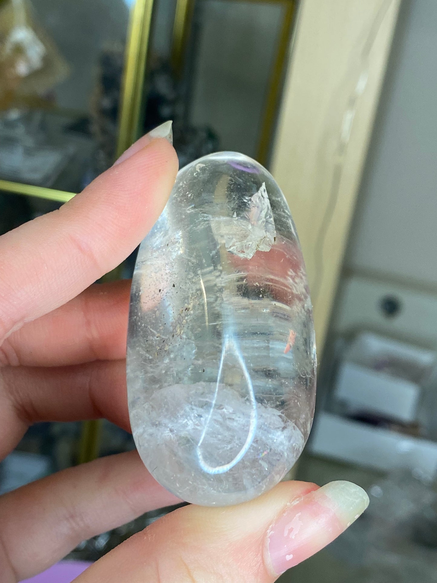 Medium clear quartz palm