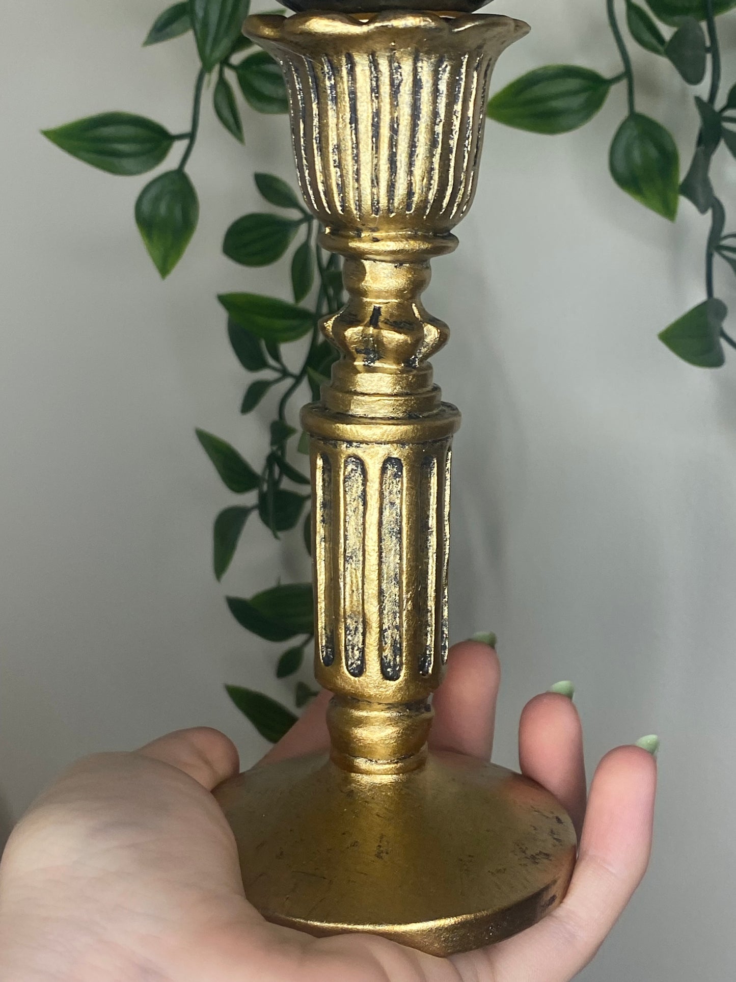 Vintage style candle stick holders / sphere stands