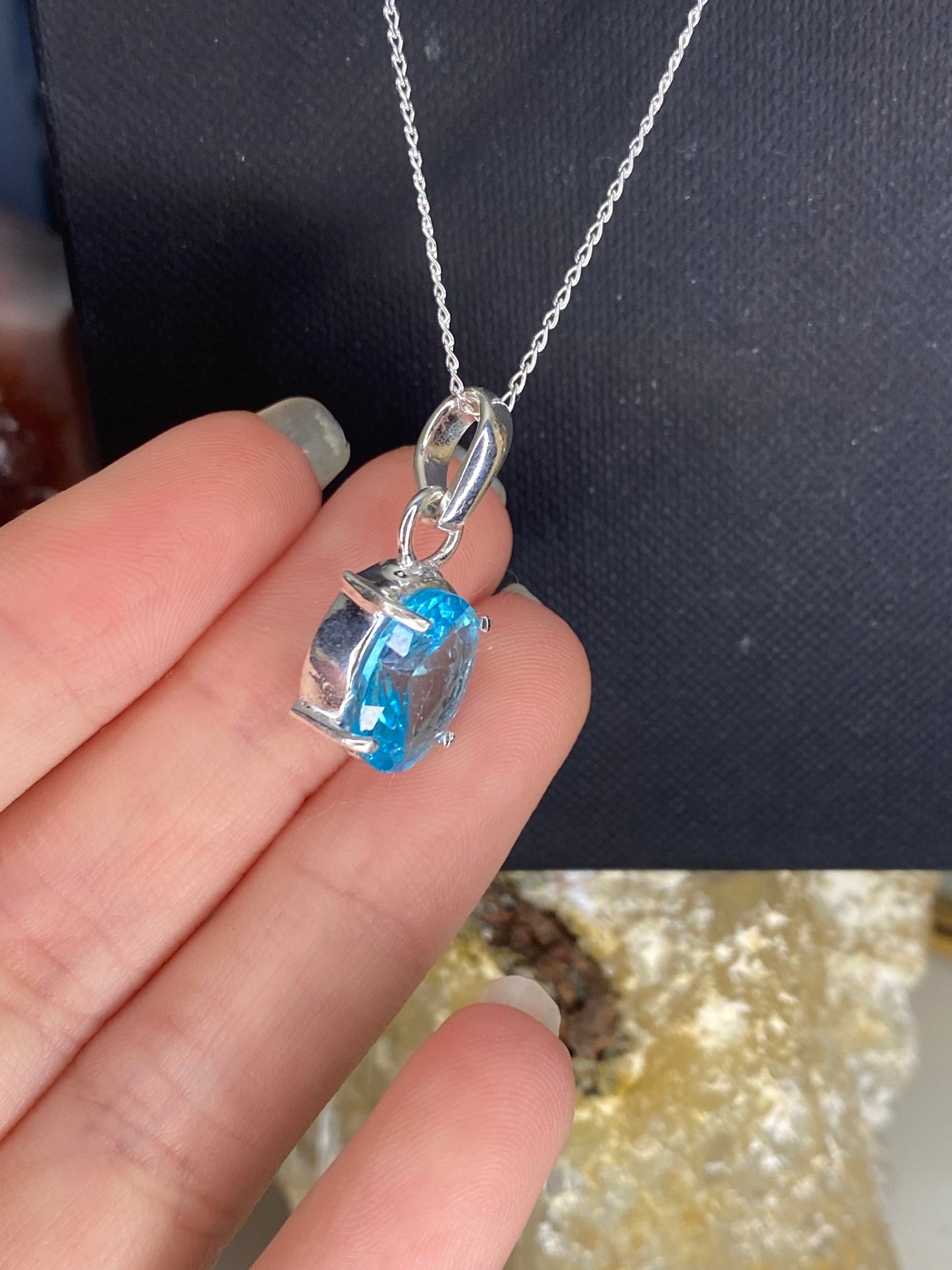 Topaz pendants 925 sterling silver