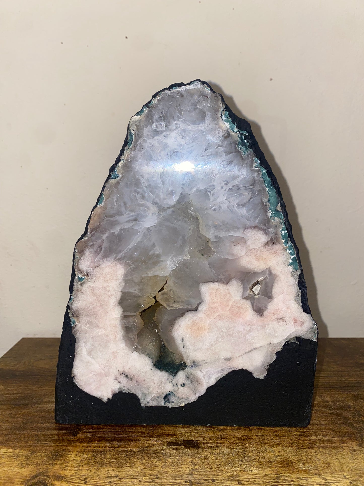 Pink amethyst and quartz cave 3.4kg