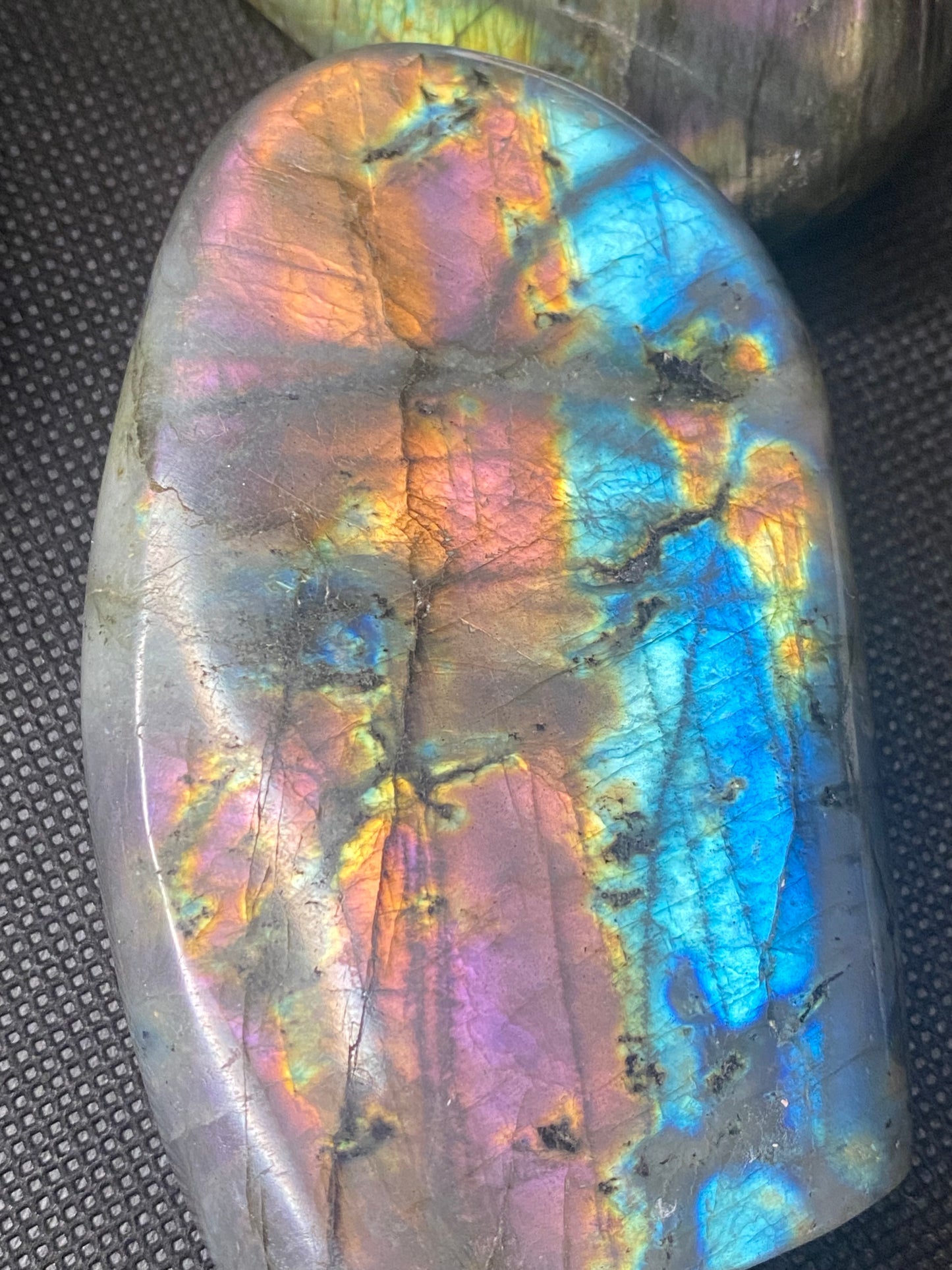 Labradorite rainbow double sided flash freeform