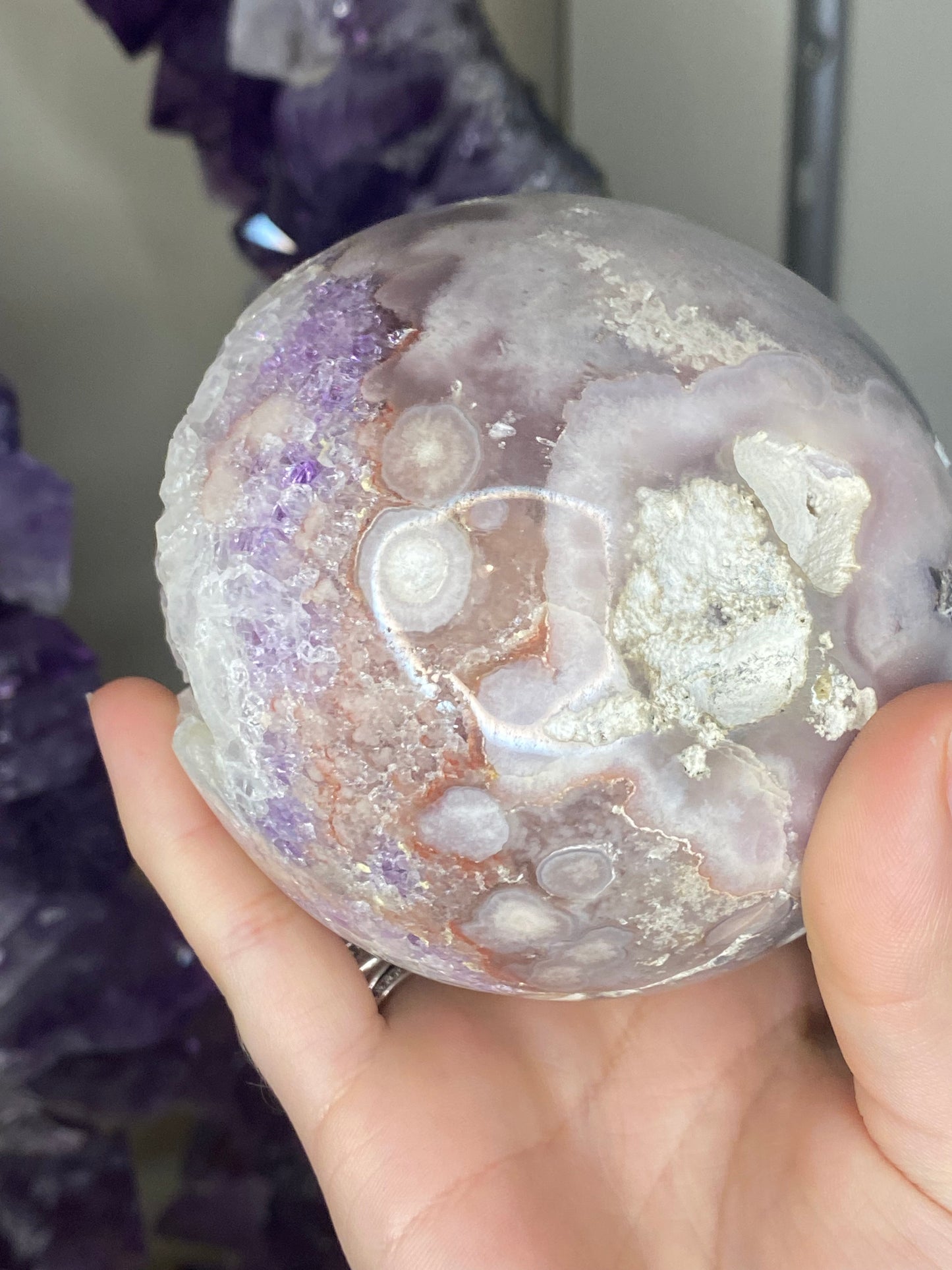 XL pink amethyst sphere