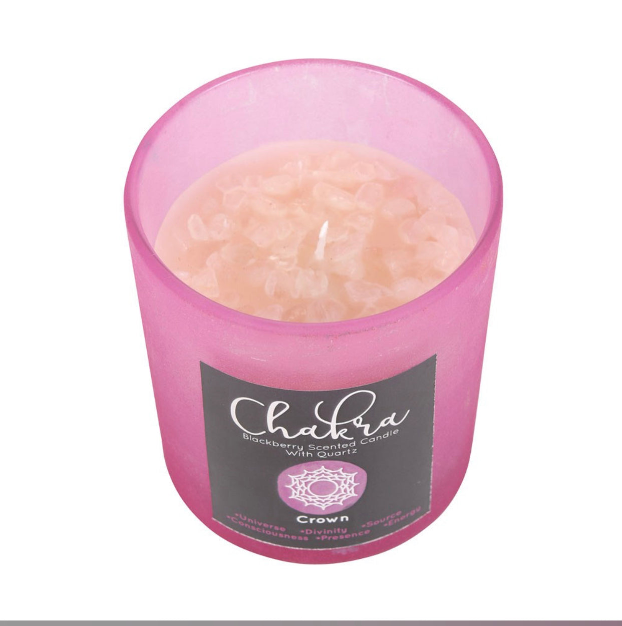 Crystal chip candle - blackberry scented