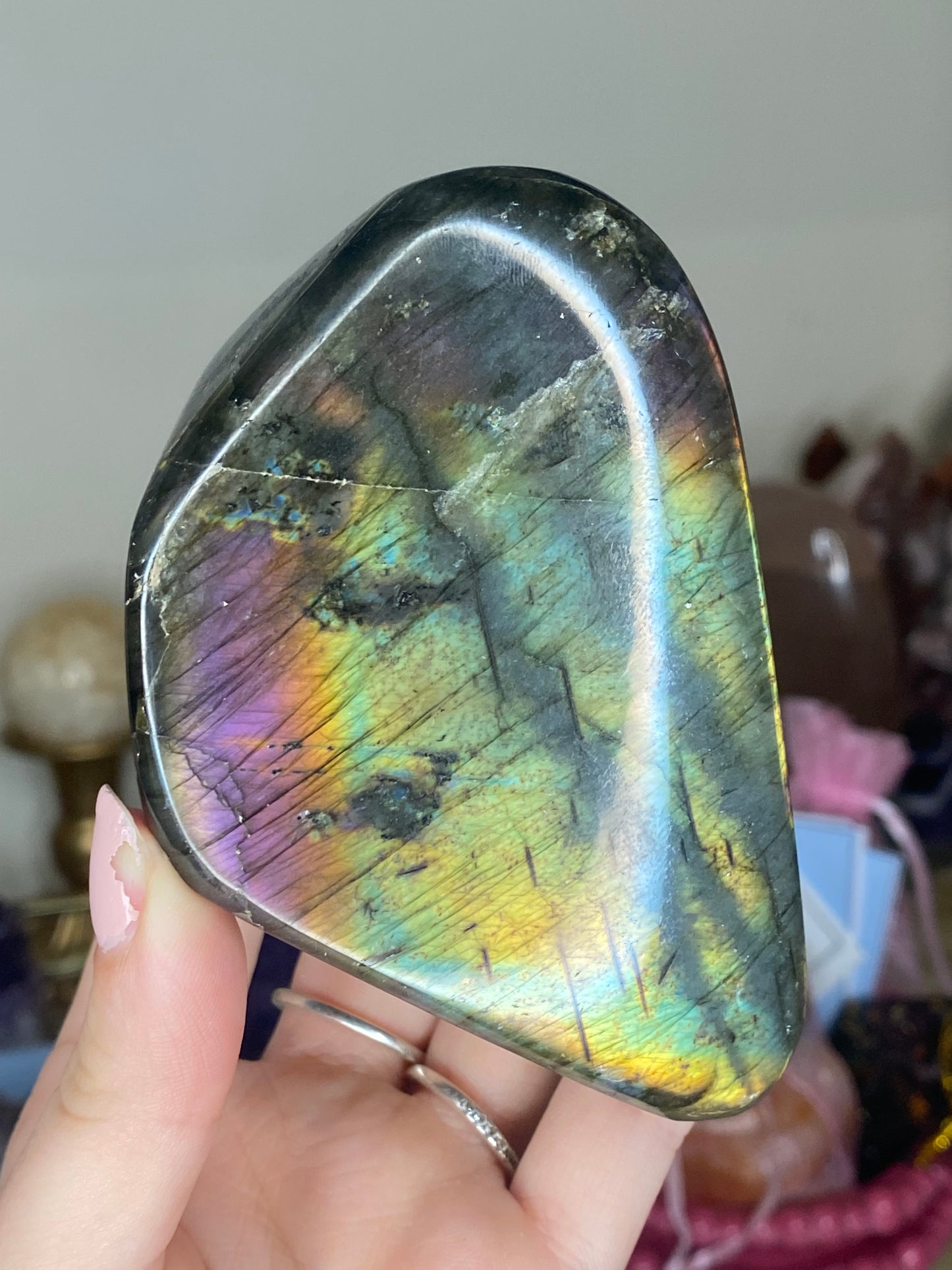 Labradorite rainbow sunset flash freeform