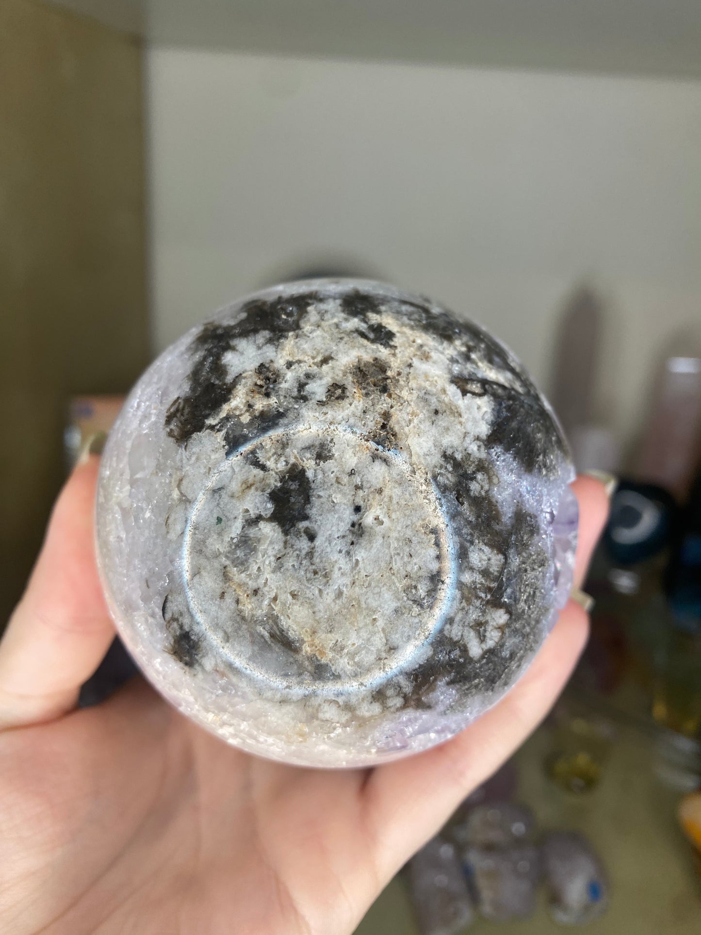 Amethyst agate sphere