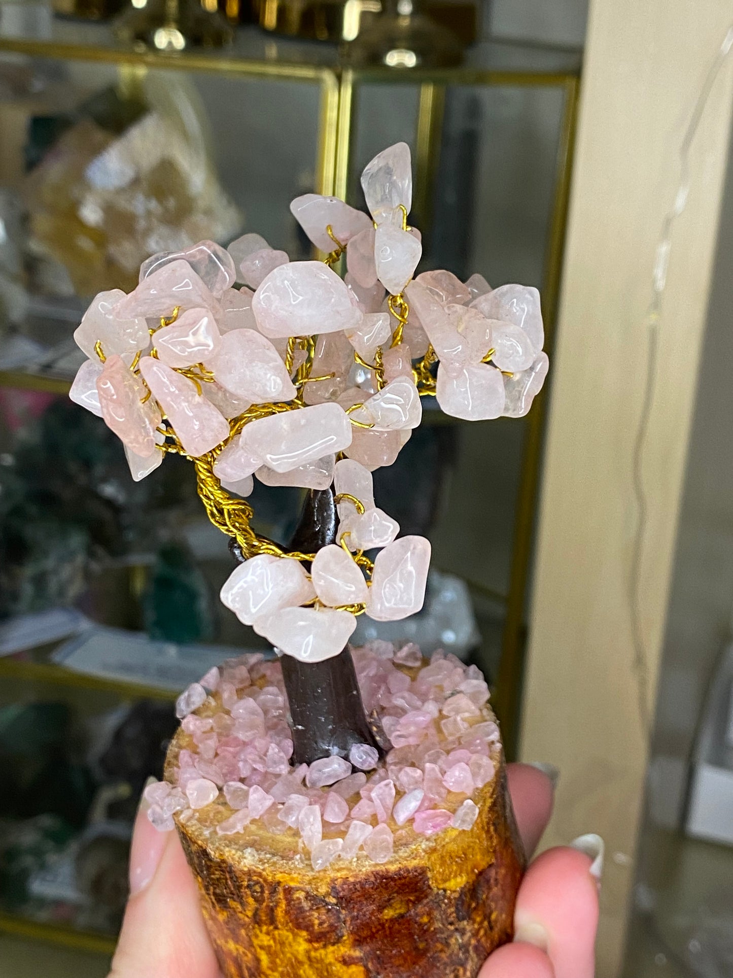 Rose quartz tree