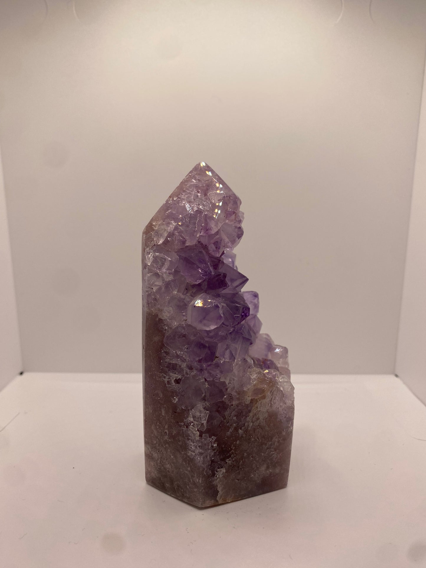 Large high grade pink amethyst tower