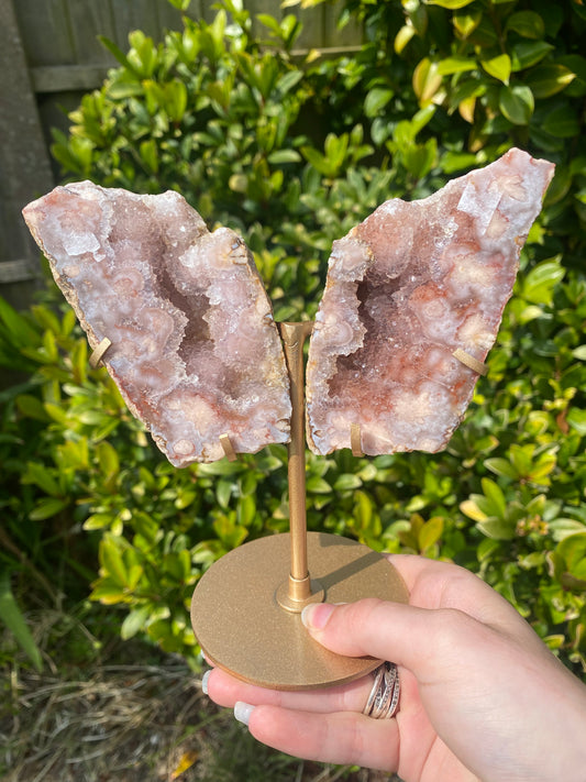 Pink amethyst butterfly wings