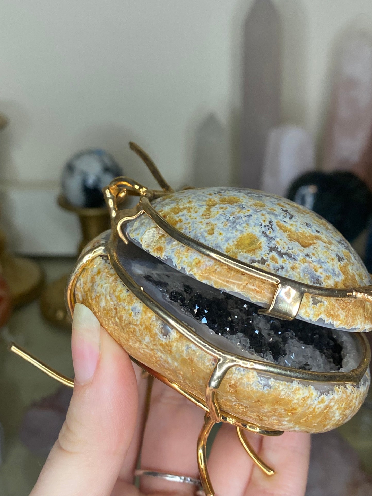 Agate geode box