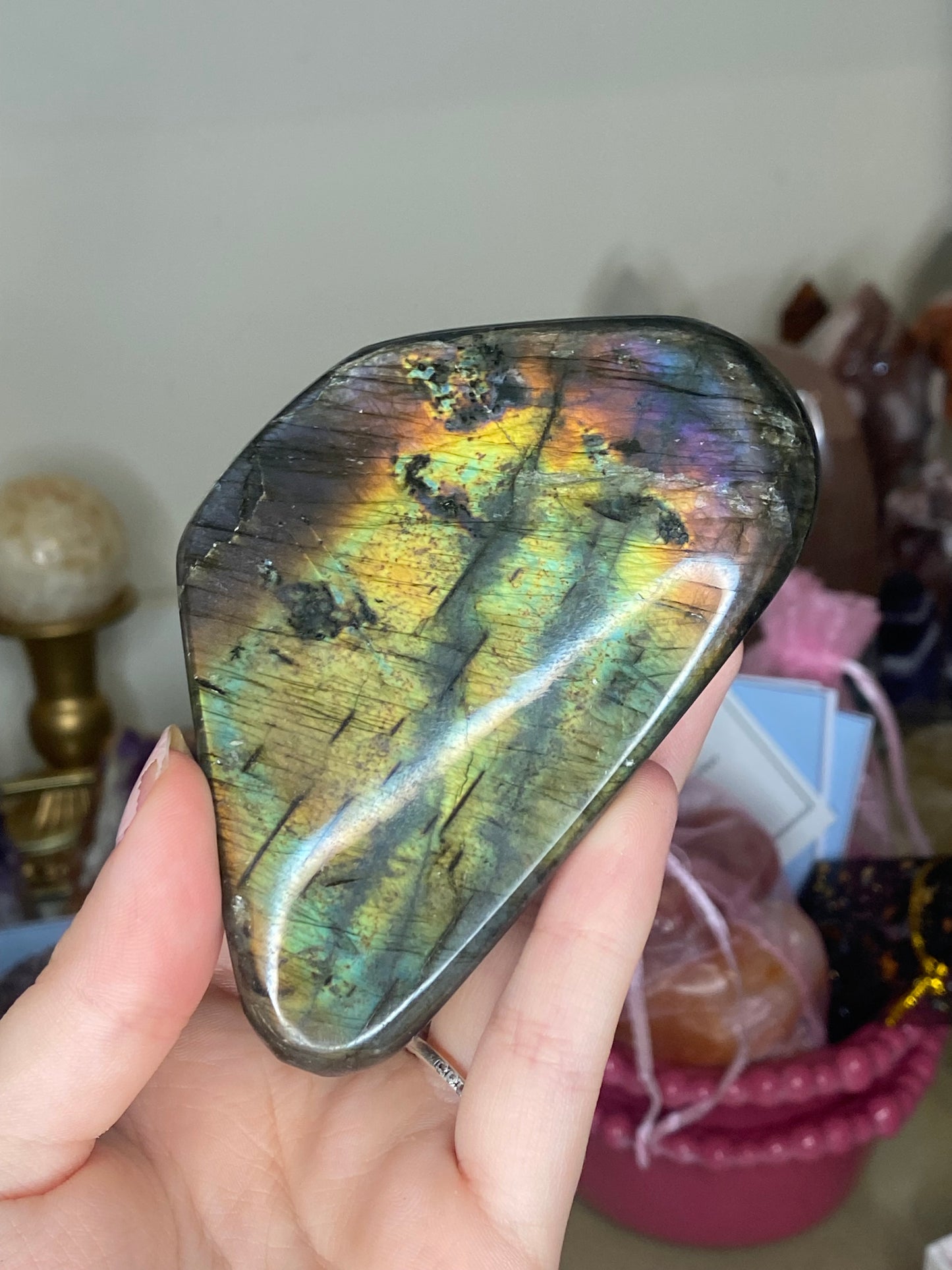 Labradorite rainbow sunset flash freeform