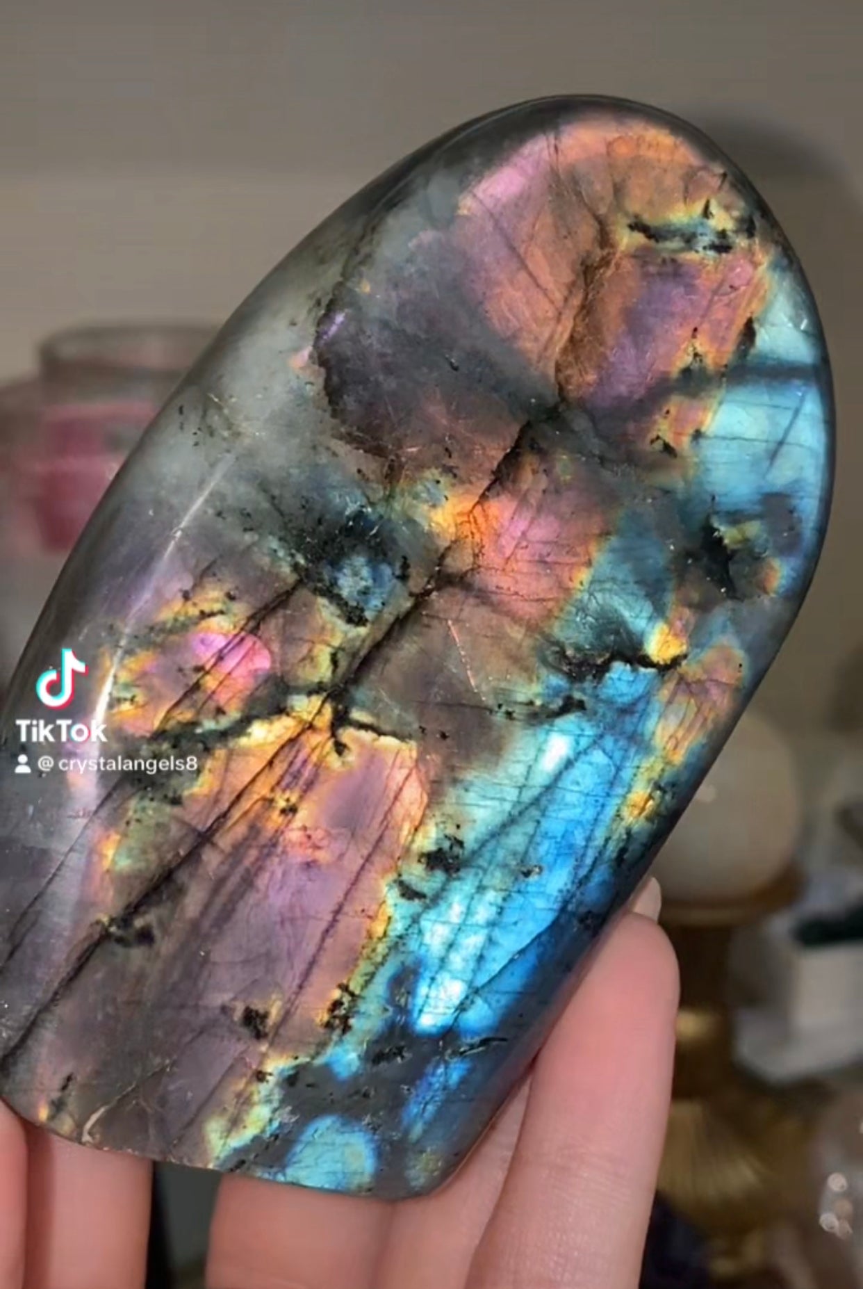 Labradorite rainbow double sided flash freeform