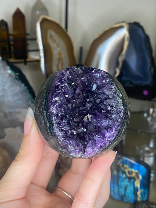 Amethyst sphere and stand