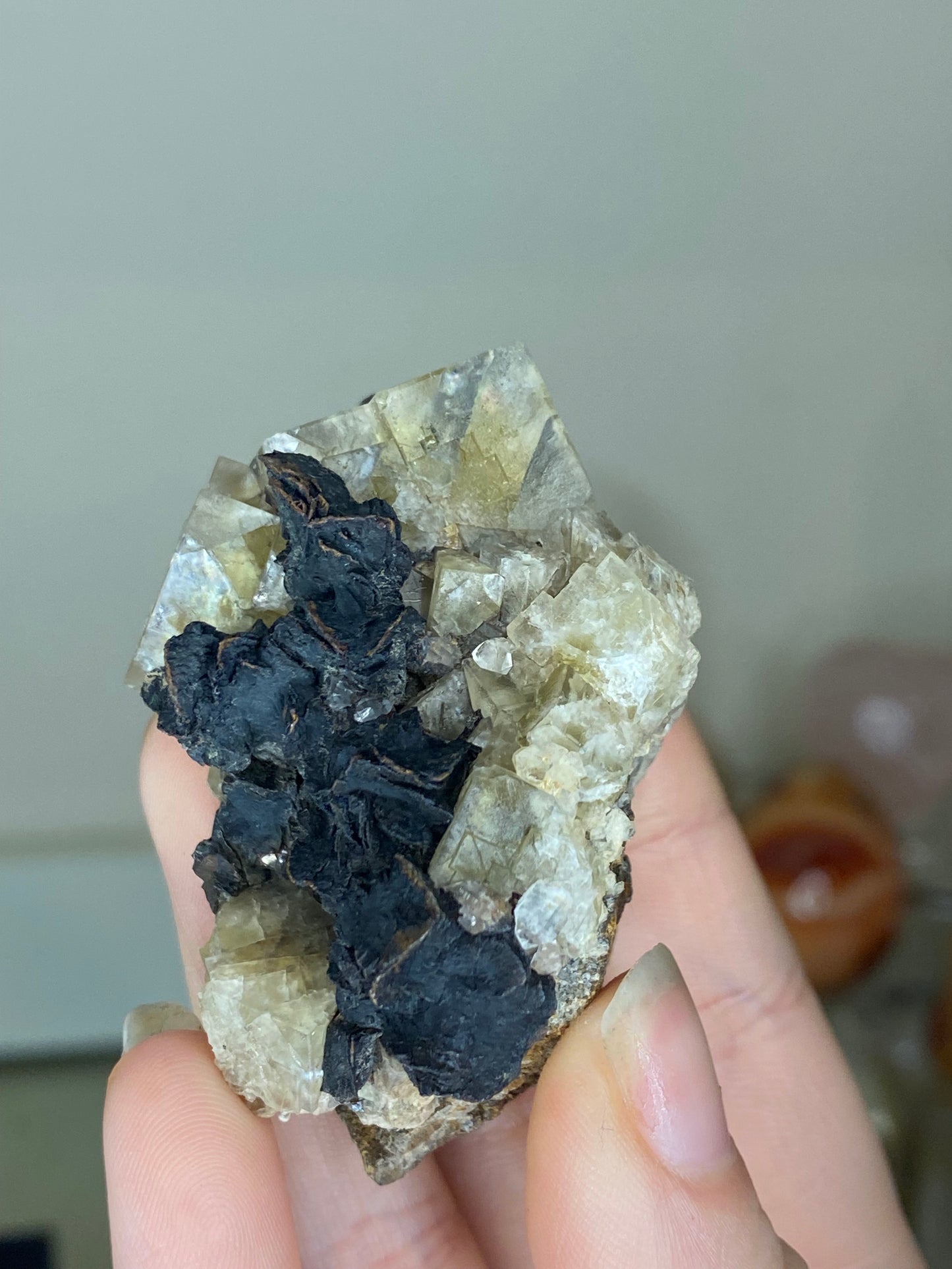 Burtree slitts mine fluorite - weardale